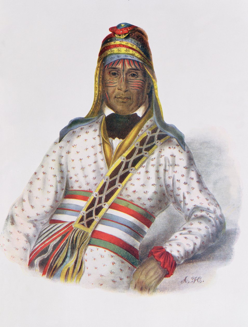 Yoholo-Micco, a Creek Chief, 1825, illustration fra 