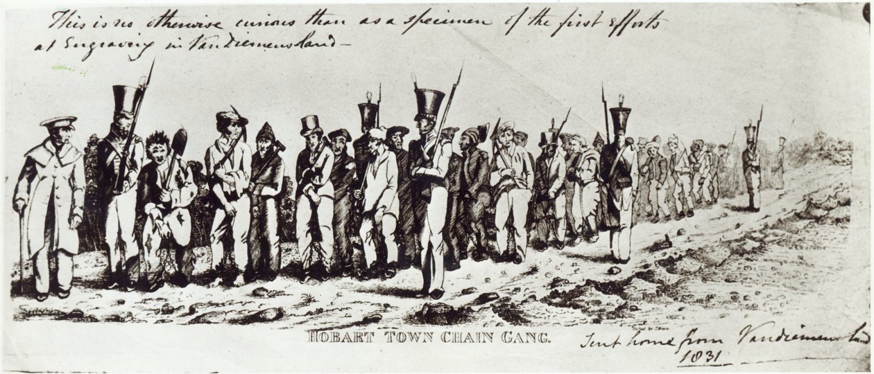 Hobart Town Chain Band, ca. 1831 af Charles Bruce