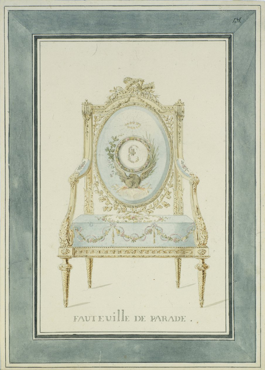 Throne Design for Catherine Palace i Tsarskoye Selo, 1780