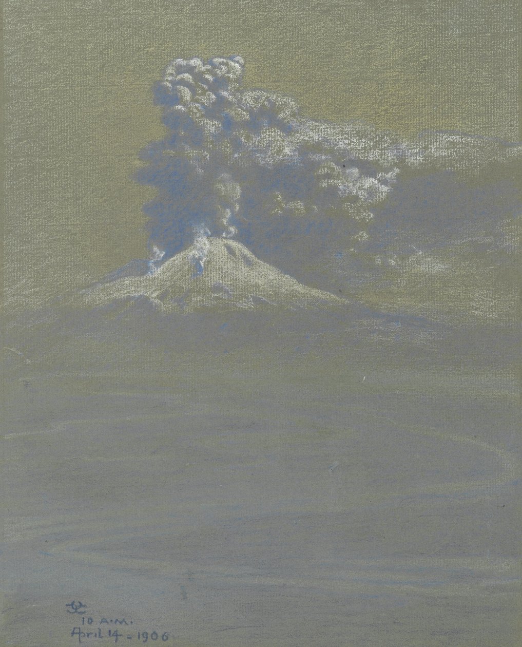 En byge af aske ved Ottaviano, 14. april 1906 af Charles Caryl Coleman