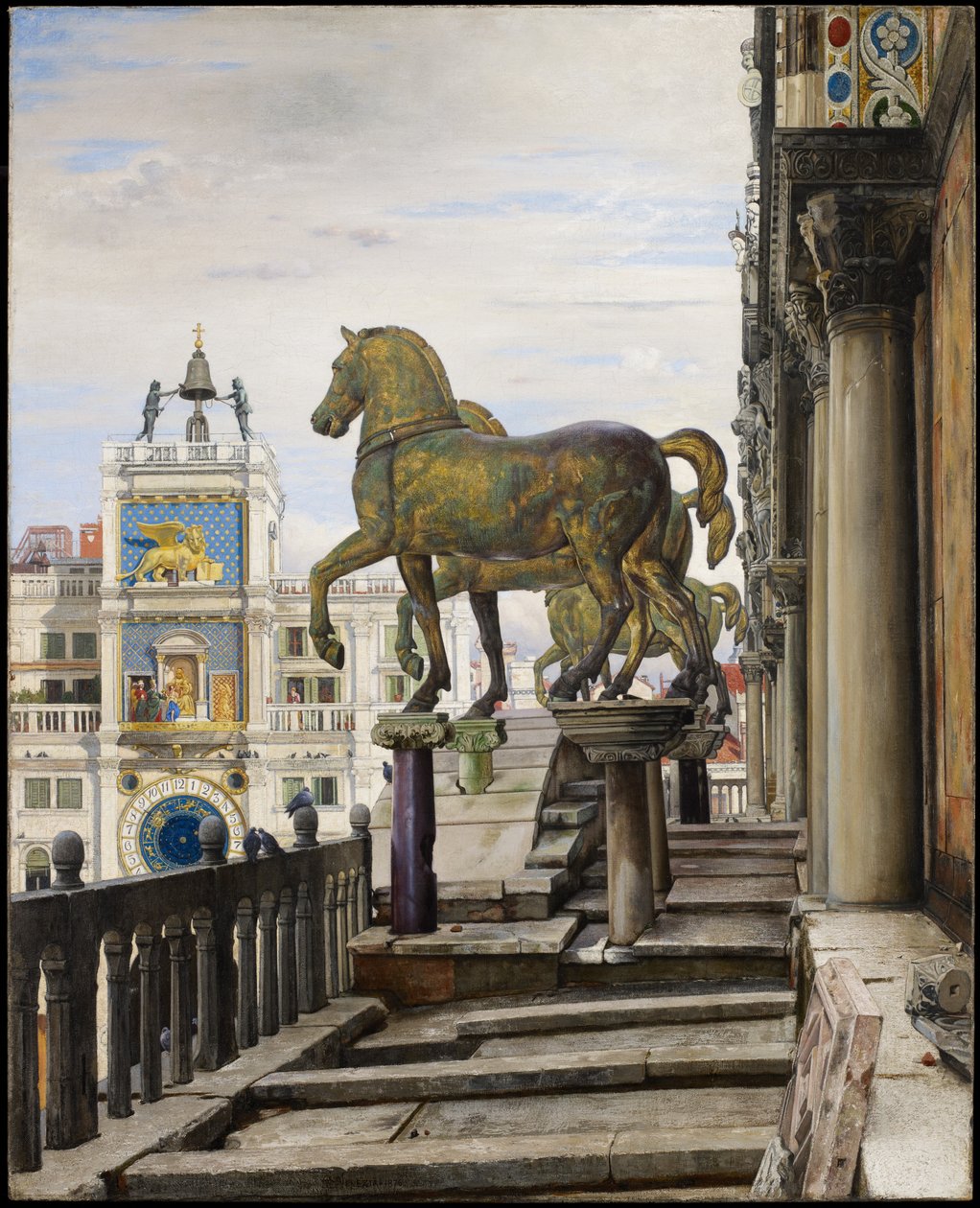 Bronzehestene i San Marco, Venedig, 1876 af Charles Caryl Coleman