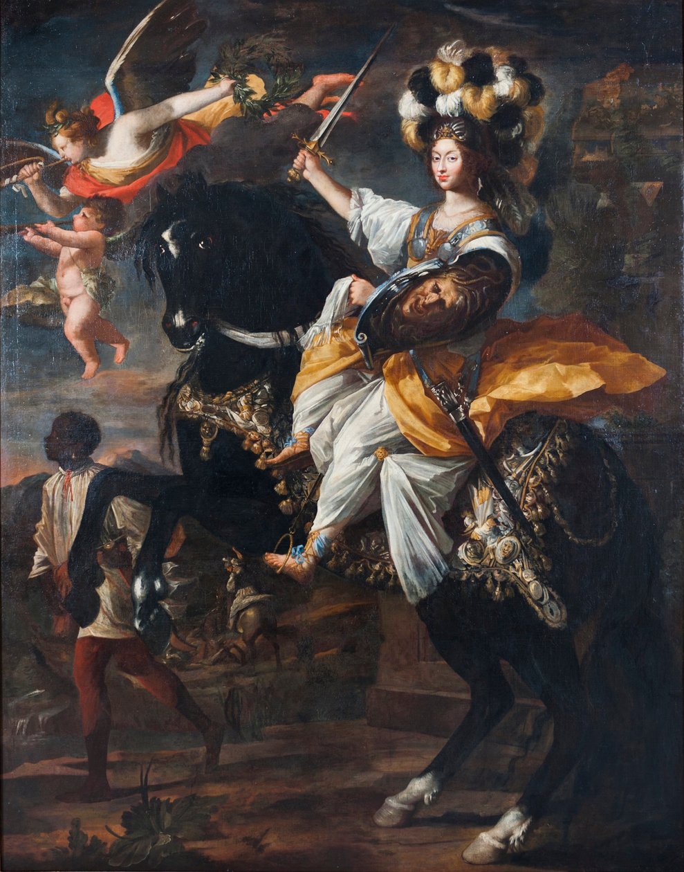 Christine Marie af Frankrig 1606-1663, hertuginde af Savoyen, som Minerva, ca 1663. af Charles Claude Dauphin