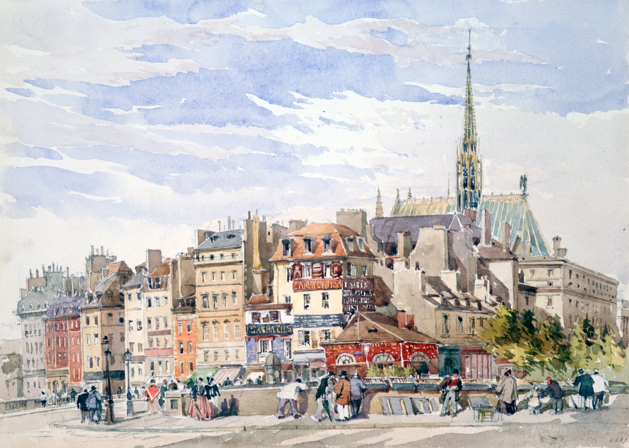 Saint Chapelle and Palace of Justice, c1822-1878. af Charles Claude Pyne