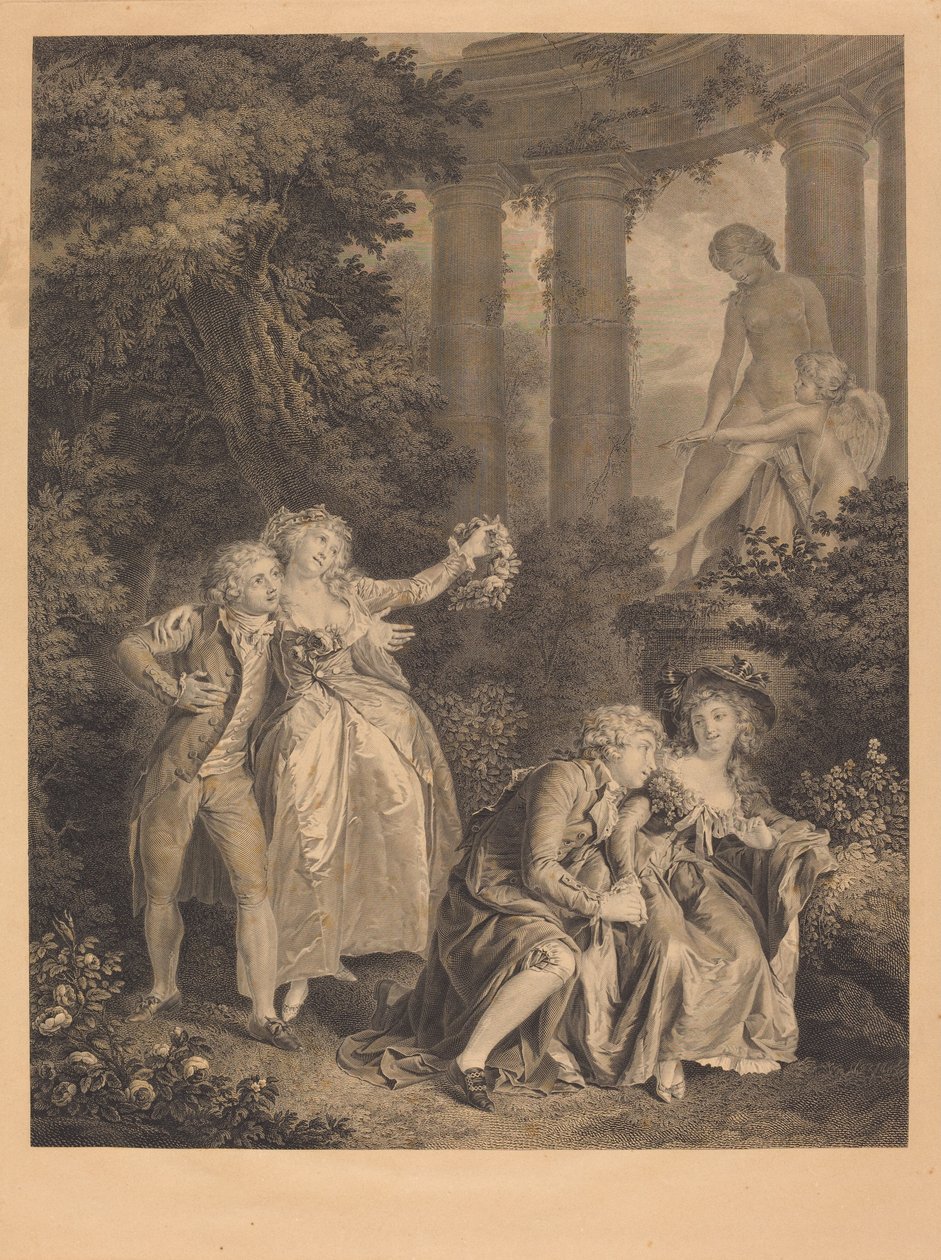 Eden af Charles Clement Bervic after Louis Rolland Trinquesse