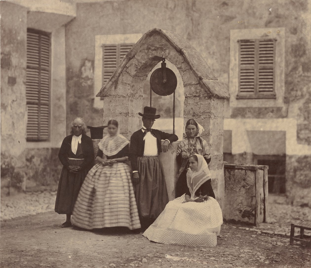 Baleariske øer, landsbyboere i Palma og dens omgivelser, 1860. af Charles Clifford