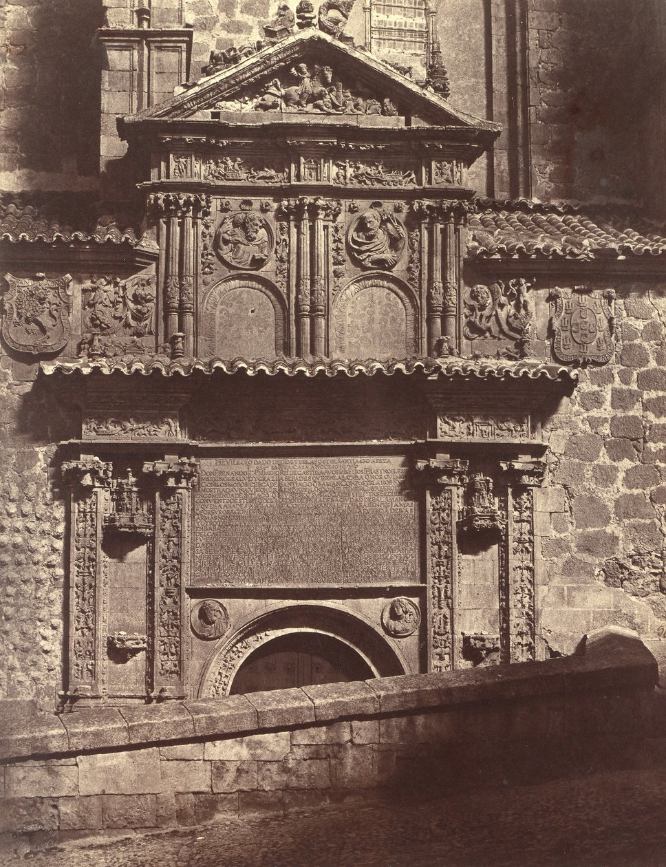 Portalen til Helligåndens kloster, Salamanca, 1853. af Charles Clifford