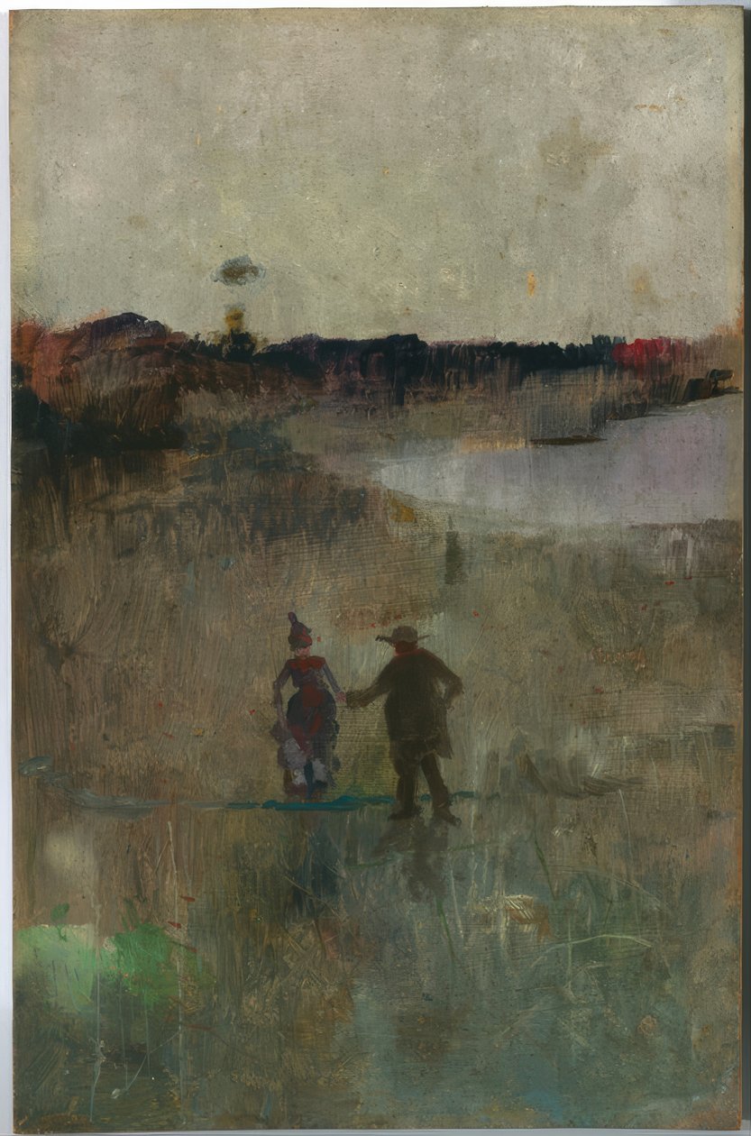 (Landskab med to små figurer, Richmond, NSW) af Charles Edward Conder