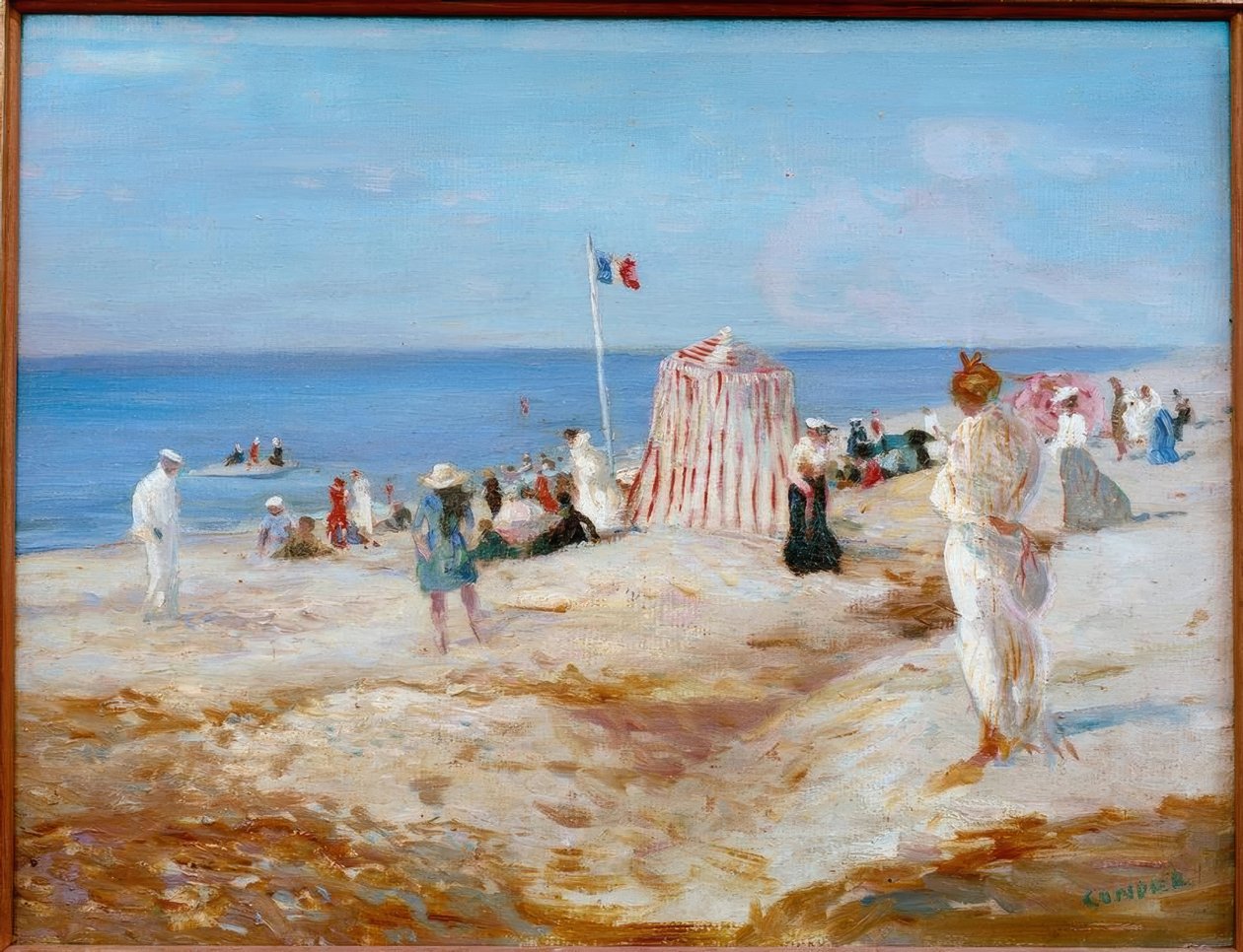 Strandscene Dieppe af Charles Edward Conder