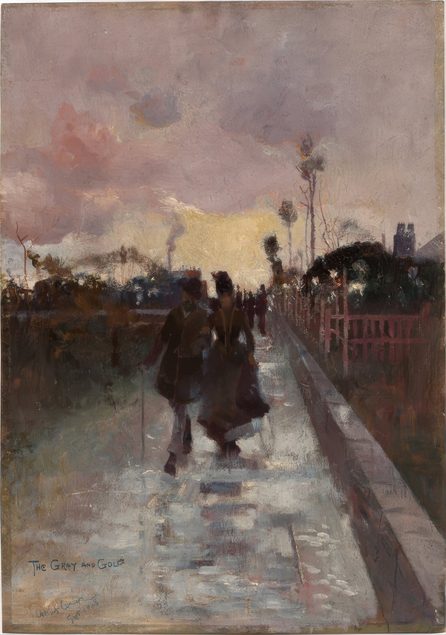 Går hjem (The Grey and Gold) af Charles Edward Conder