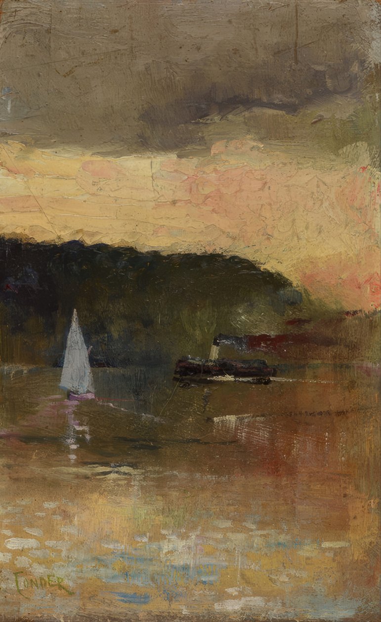 Solnedgang, Sydney Havn af Charles Edward Conder