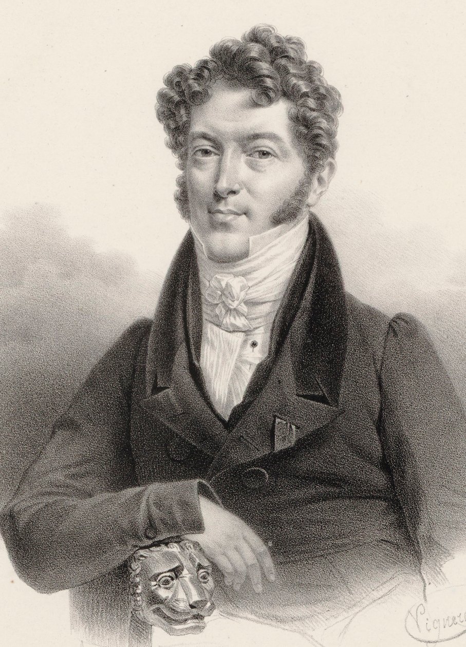 Portræt af violinisten og komponisten Charles Philippe Lafont 1781-1839. af Charles Constans