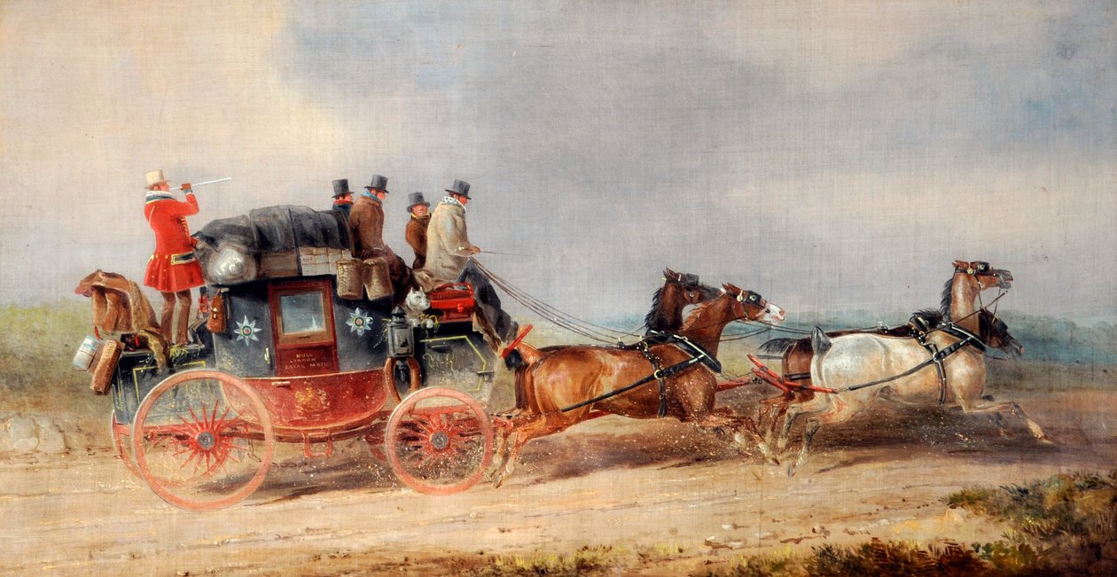 Hull and London Royal Mail, ca. 1835 (olie på lærred) af Charles Cooper Henderson