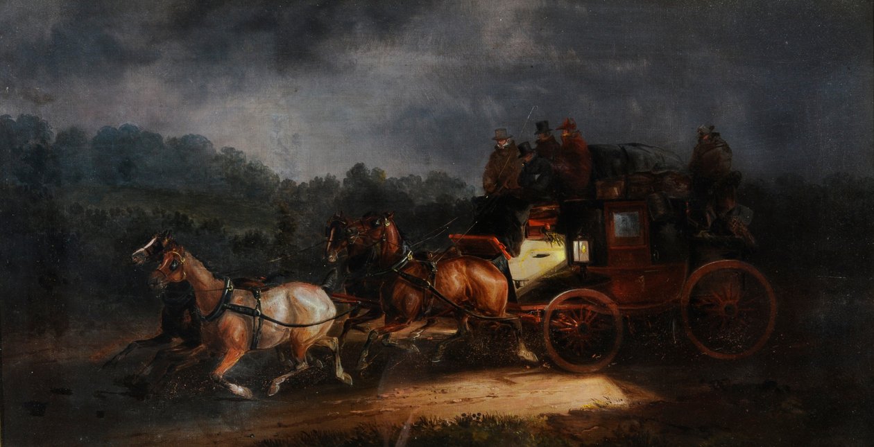 Leeds and London Royal Mail, ca. 1835 (olie på lærred) af Charles Cooper Henderson