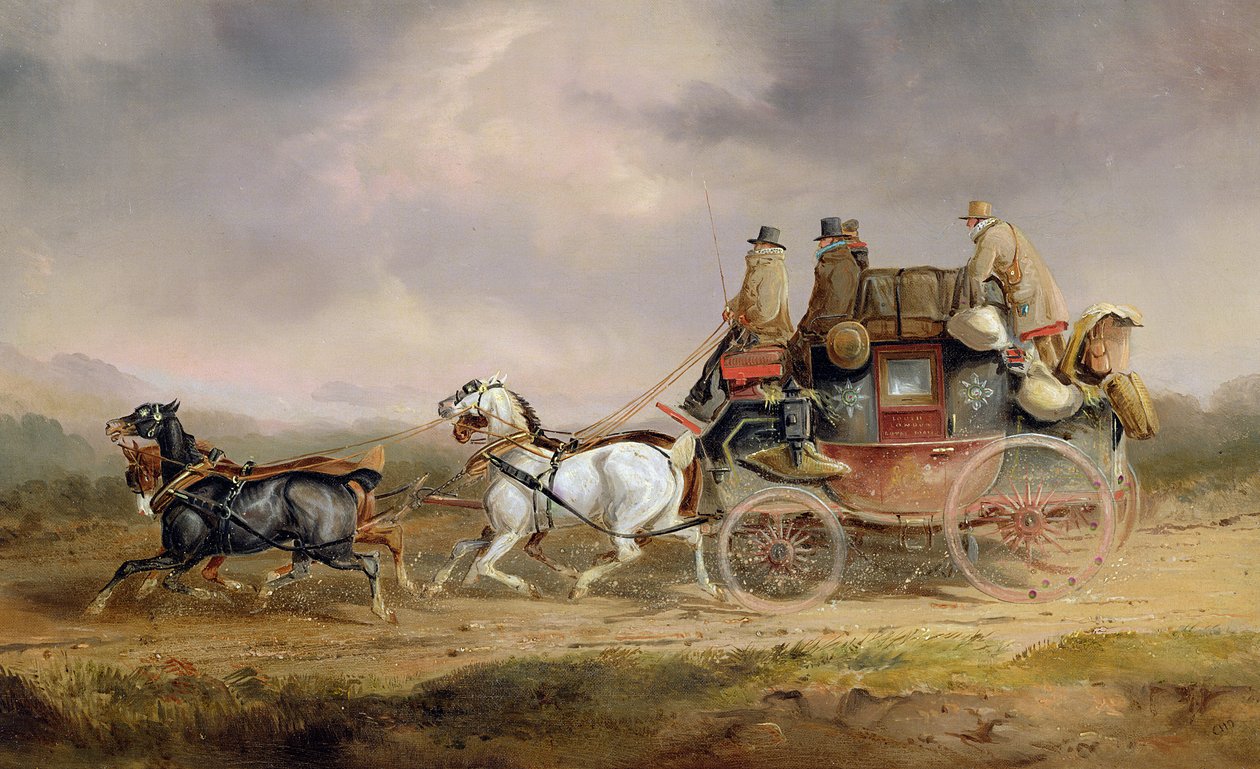 Mail Coaches on the Road: The Louth-London Royal Mail Progressing at Speed af Charles Cooper Henderson