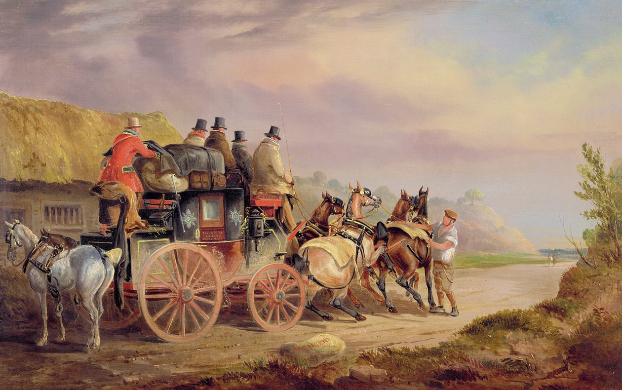 Postbusser på vej: Quicksilver" Devonport-London Royal Mail på vej til at starte med et nyt hold af Charles Cooper Henderson