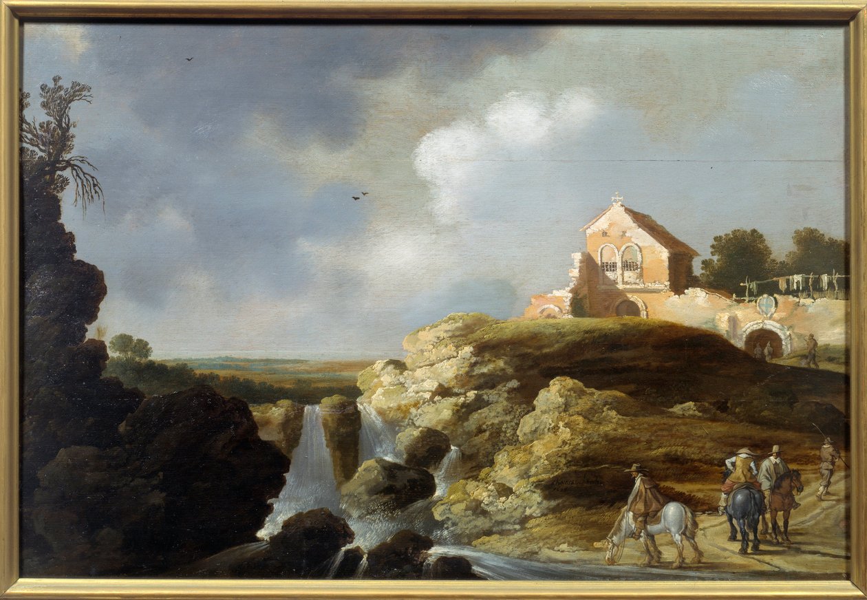 italiensk landskab. Maleri af Carel De Hooch (? - 1638) af Charles Cornelisz de Hooch