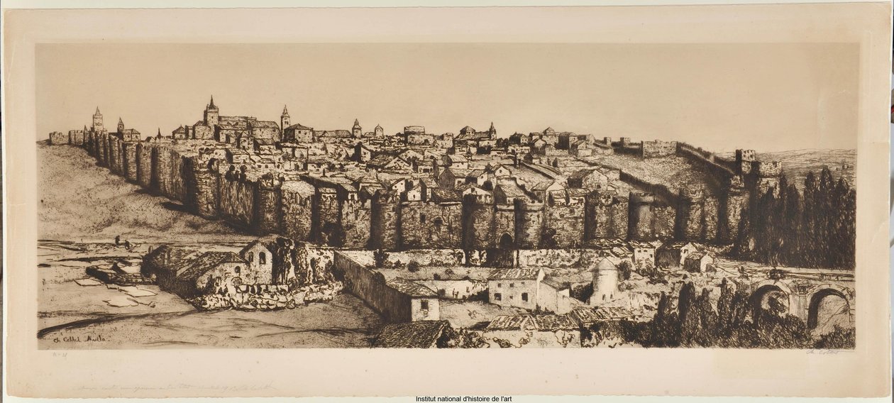 Ávila (prøvetryk a) af Charles Cottet