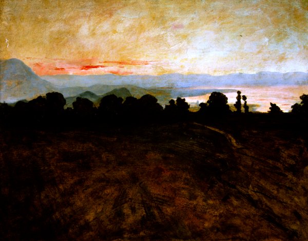 Jura og Lake Leman, ca. 1895-1900 af Charles Cottet