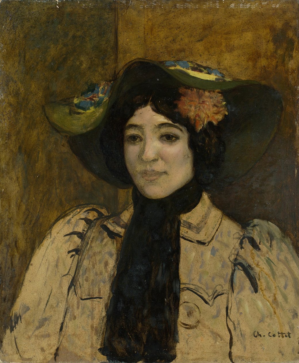 Portræt af en kvinde, ca. 1900. af Charles Cottet