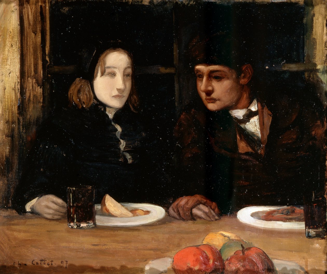Afskedsnadveren, Havets arbejdere, 1897. af Charles Cottet