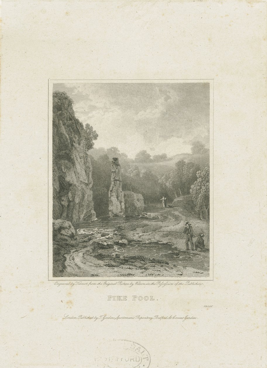 Dovedale - [Charles] Cotton Fishing House: gravering, og [?19. århundrede] (tryk) af Charles Cotton