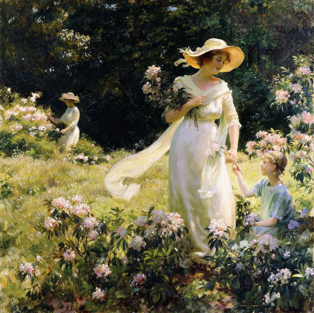 Blandt laurbærblomsterne af Charles Courtney Curran