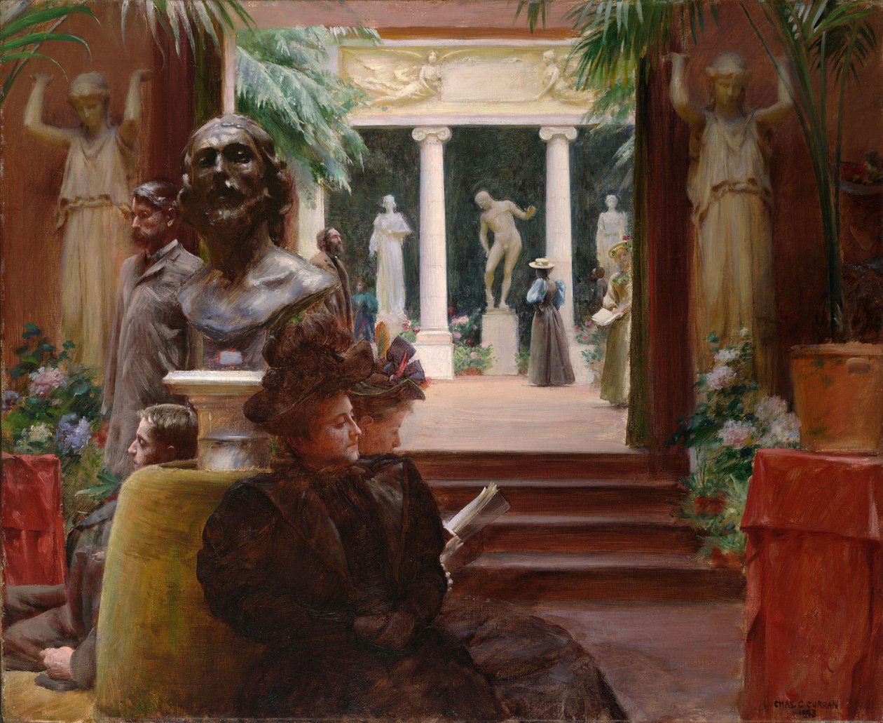 På Skulpturudstillingen af Charles Courtney Curran