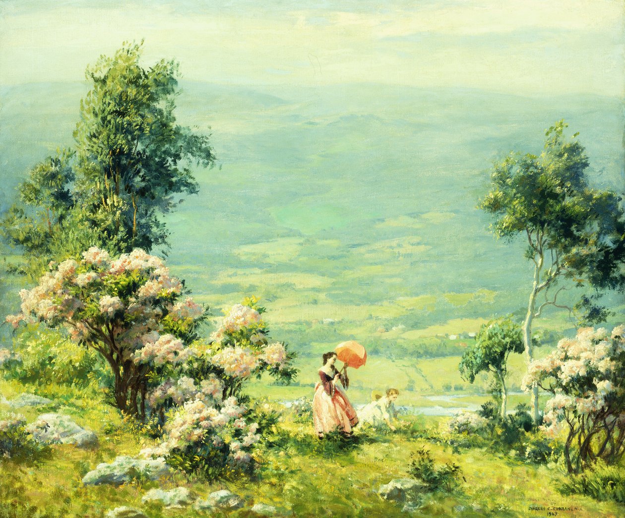 Pink parasol af Charles Courtney Curran