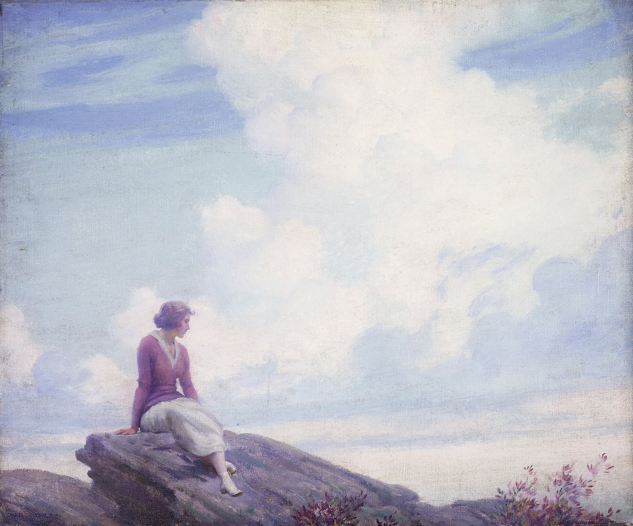 Den Lyserøde Sky af Charles Courtney Curran