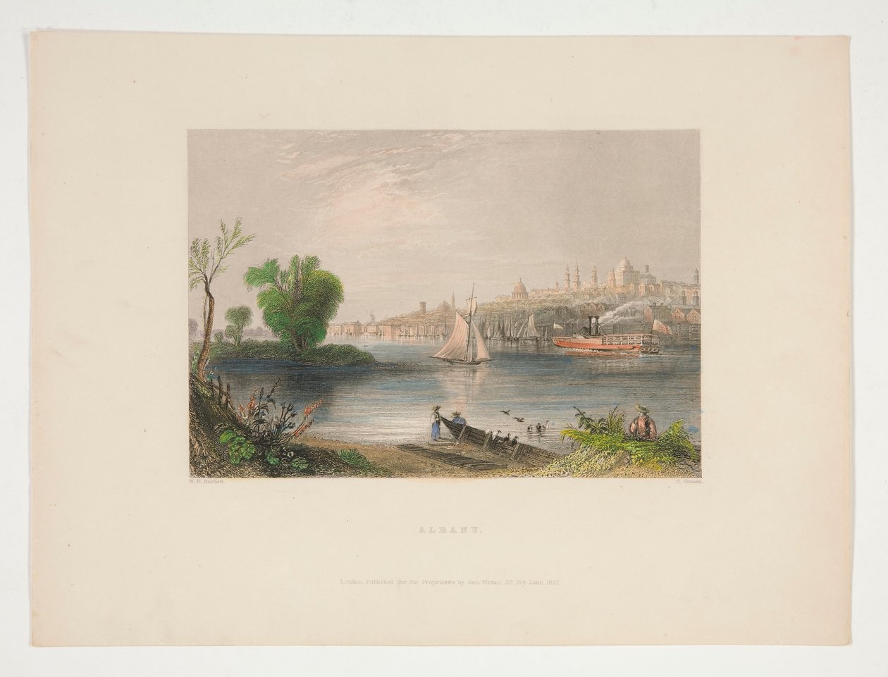 Albany, illustration til Nathaniel Parker Willis af Charles Cousen
