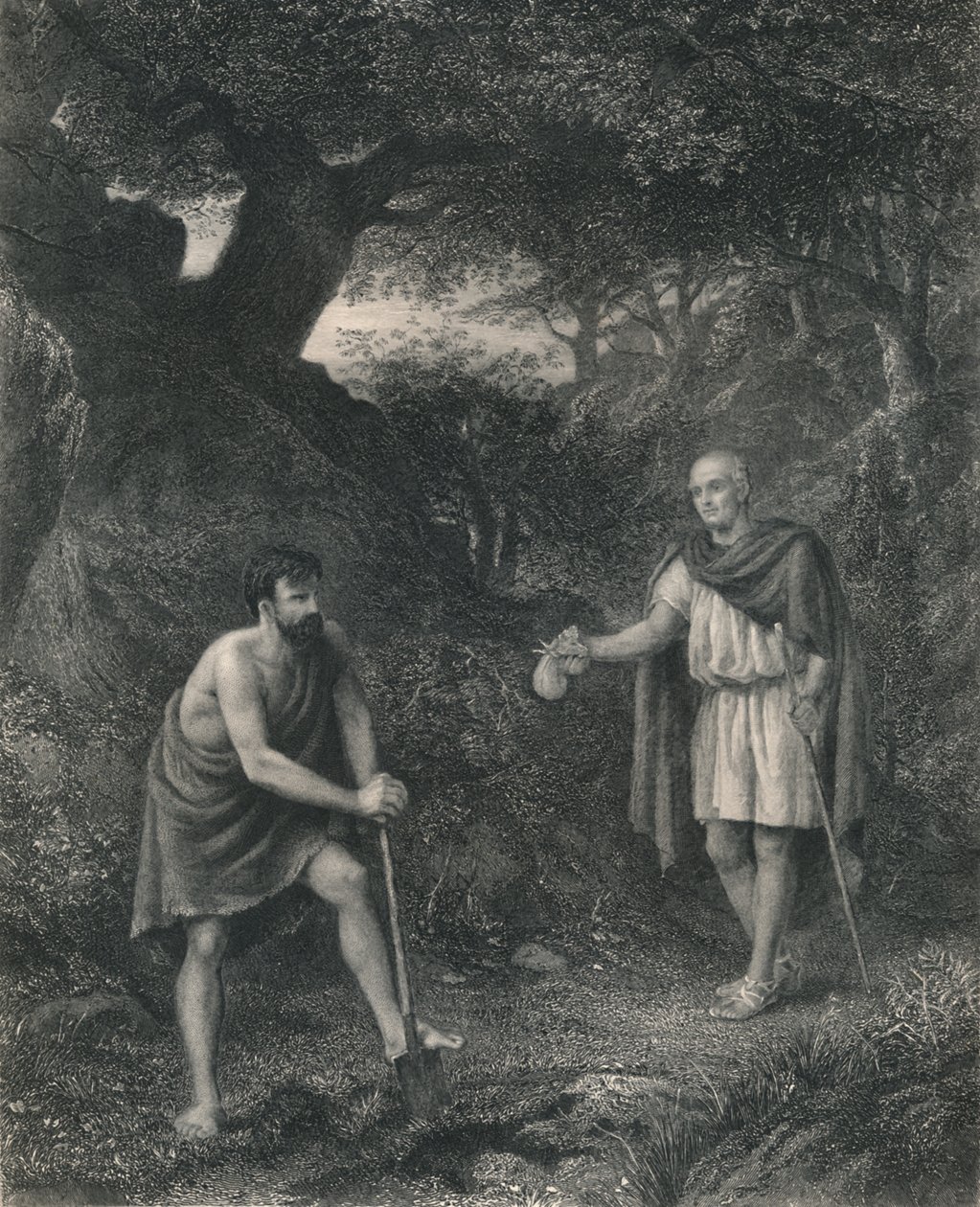 Timon og Flavius Timon af Athen, c1870 af Charles Cousen