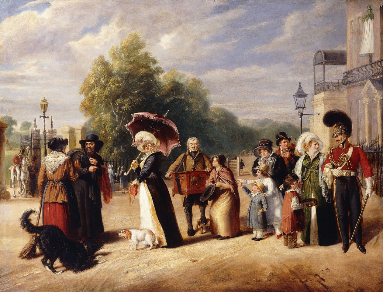 Hyde Park Corner med hertugen af Wellingtons residens, af Charles Cranmer