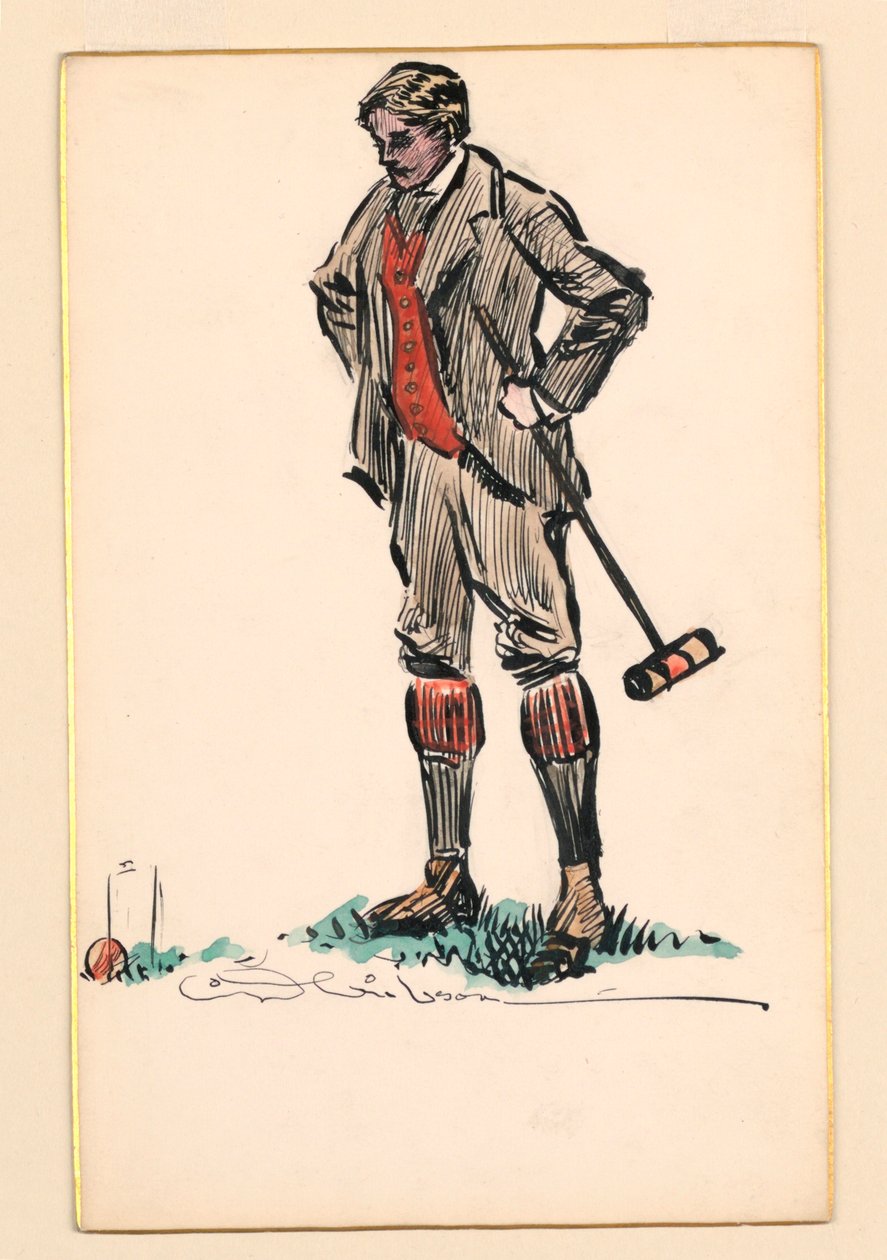 Kroket spiller af Charles Dana Gibson