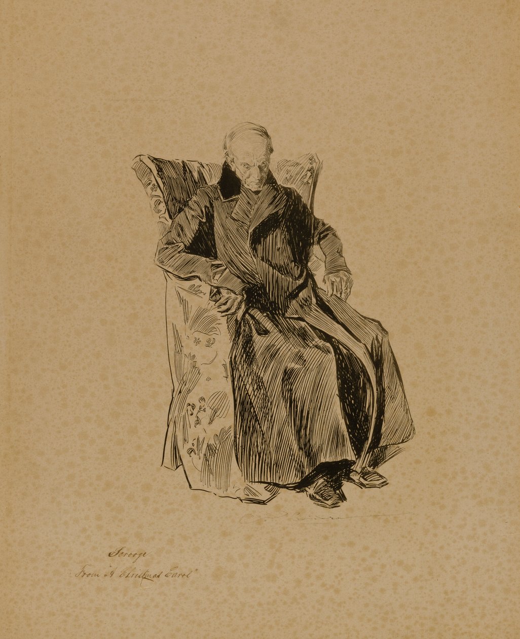 Scrooge, fra "Et juleeventyr" af Charles Dana Gibson