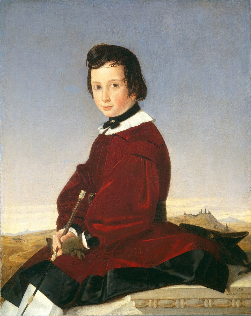 Portræt af en ung rytter, 1839. af Charles David