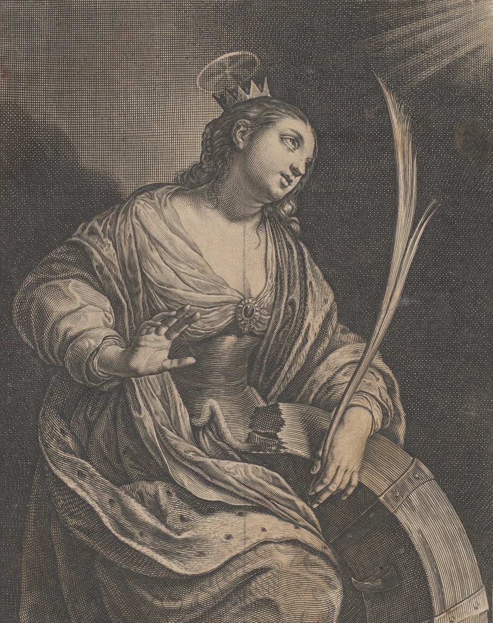 Den hellige Katarina af Alexandria, ca. 1630. af Charles David