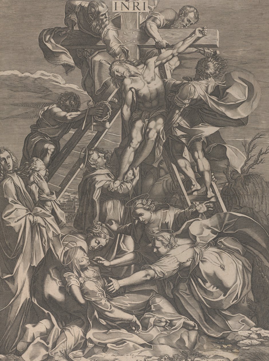 Nedstigningen fra korset, 1615-31. af Charles David