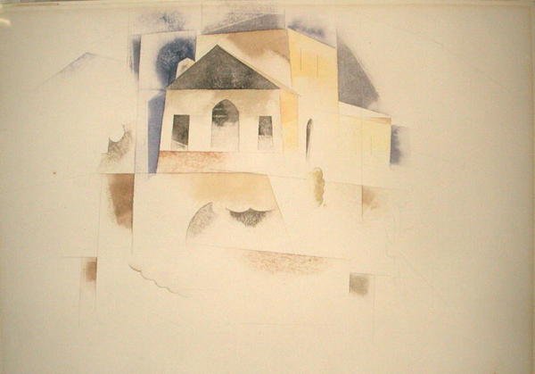Bermuda House (akvarel på papir) af Charles Demuth