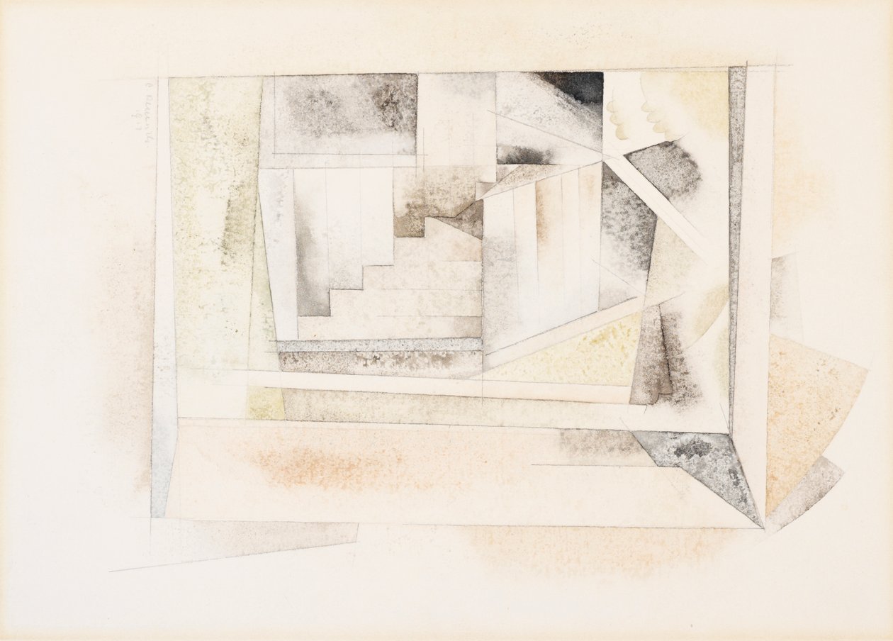 Bermuda, Stairway, 1917 (wc på papir) af Charles Demuth