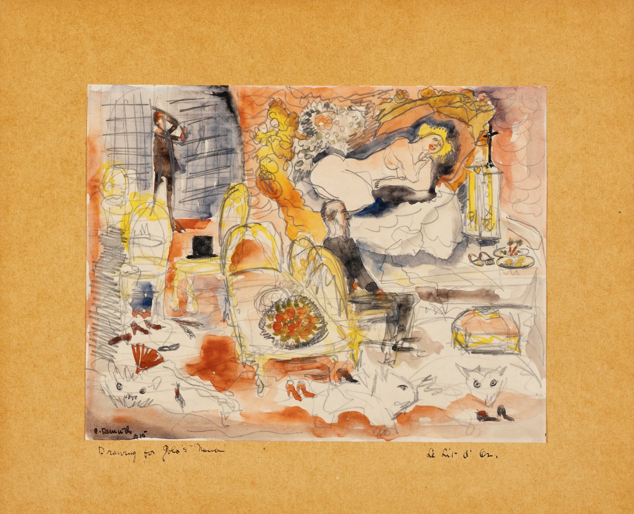 Grev Muffat opdager Nana med Marquis de Chouard af Charles Demuth