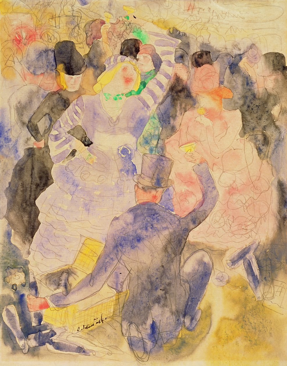 Tegning for Zolas Nana, 1915-16 af Charles Demuth