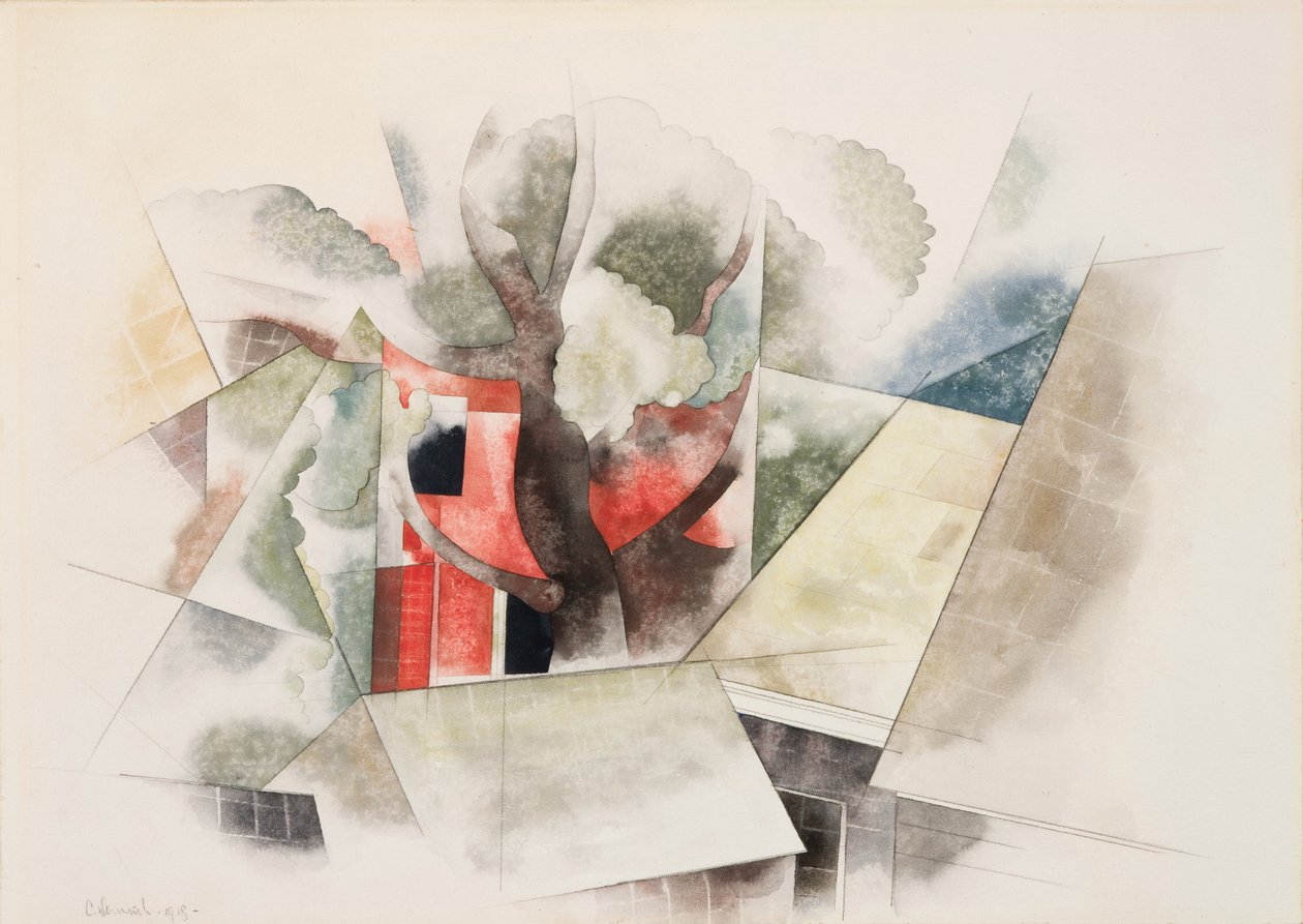 Tagterrasse og fantasi af Charles Demuth