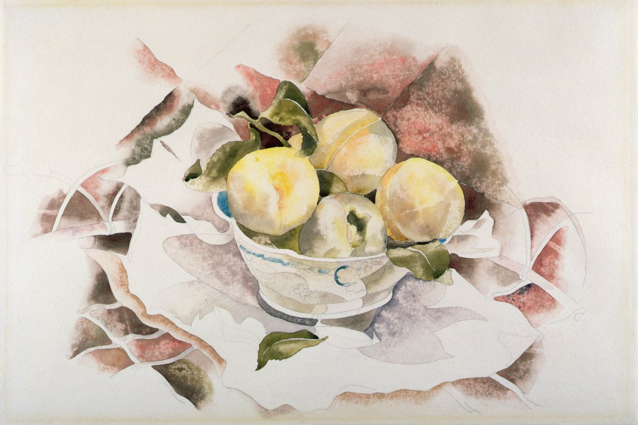 Still Life, Peaches, ca. 1922 (akvarel over grafit på papir) af Charles Demuth