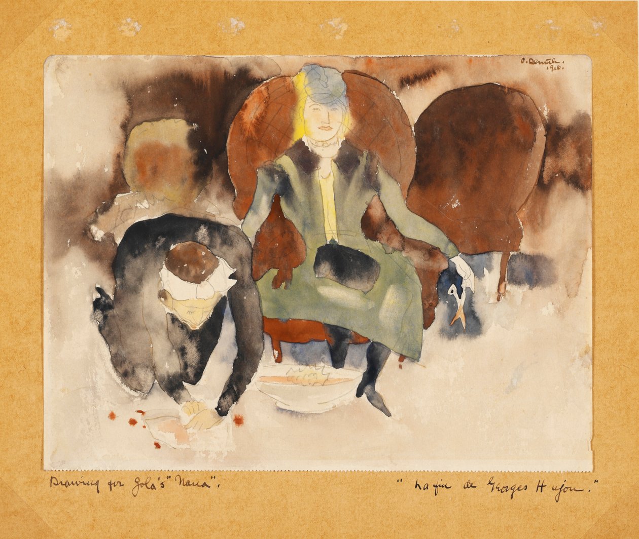 Zolas Nana, 1910 (wc på papir) af Charles Demuth