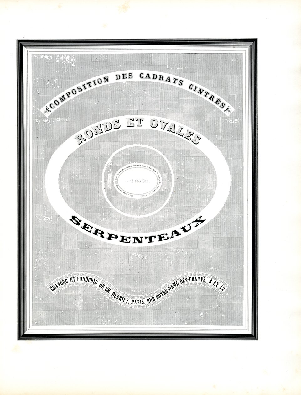 Koncentriske rammeelementer til certifikater (print) af Charles Derriey