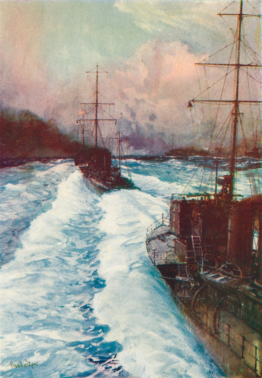 Havets Hornets. Destroyers at Speed, c1917 1919 af Charles Dixon