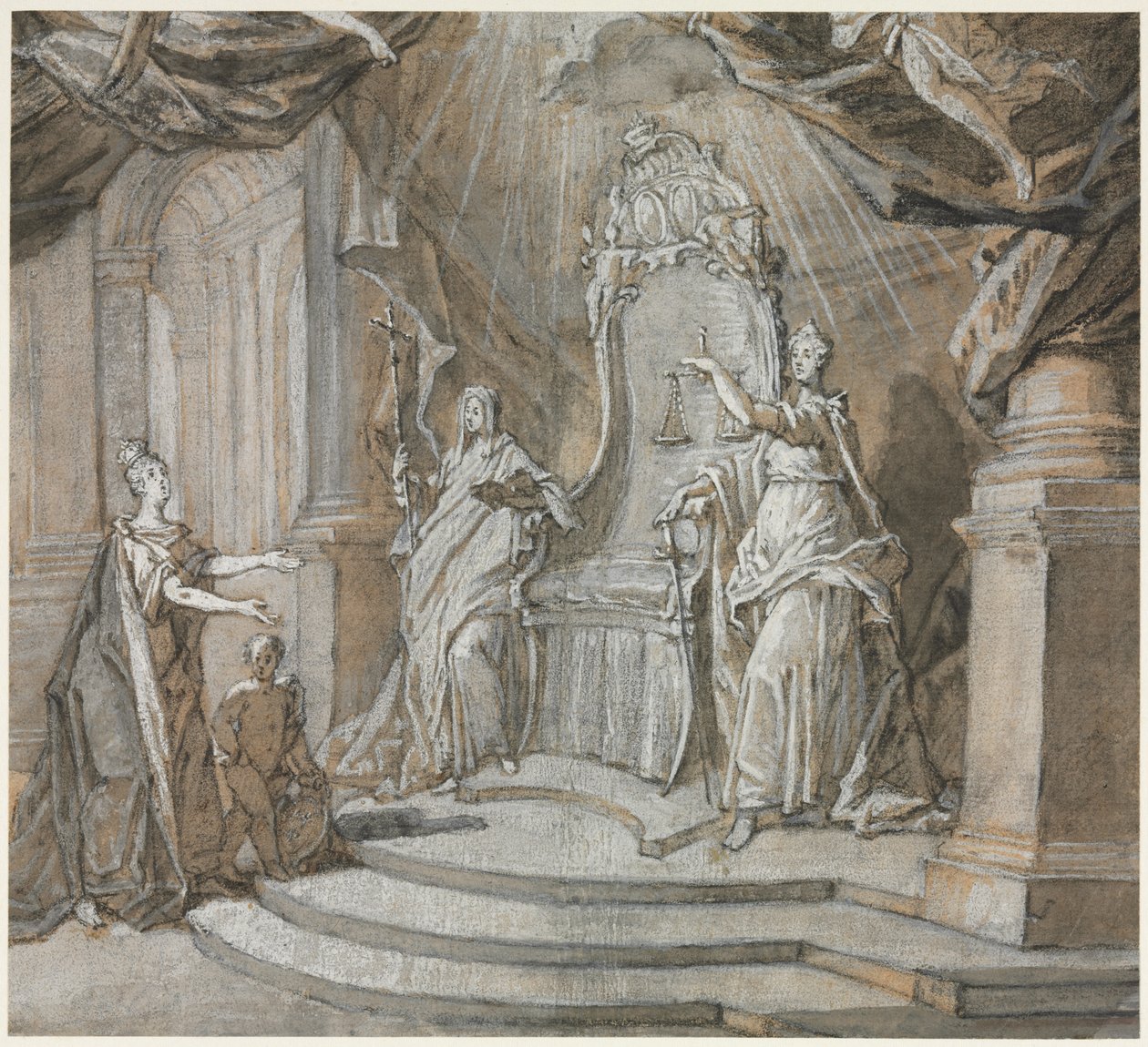 Madame de Maintenon vender tilbage til den katolske kirke [1] af Charles Dominique Joseph Eisen
