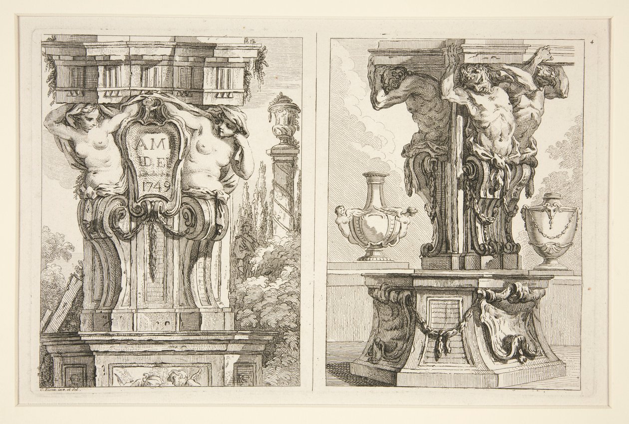 To designs til dekorative hovedstæder af Charles Dominique Joseph Eisen