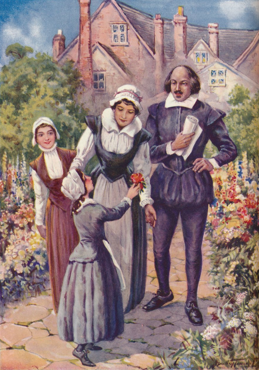 William Shakespeare - A Dainty Bloom for the King of Poets, c1925 af Charles Dudley Tennant