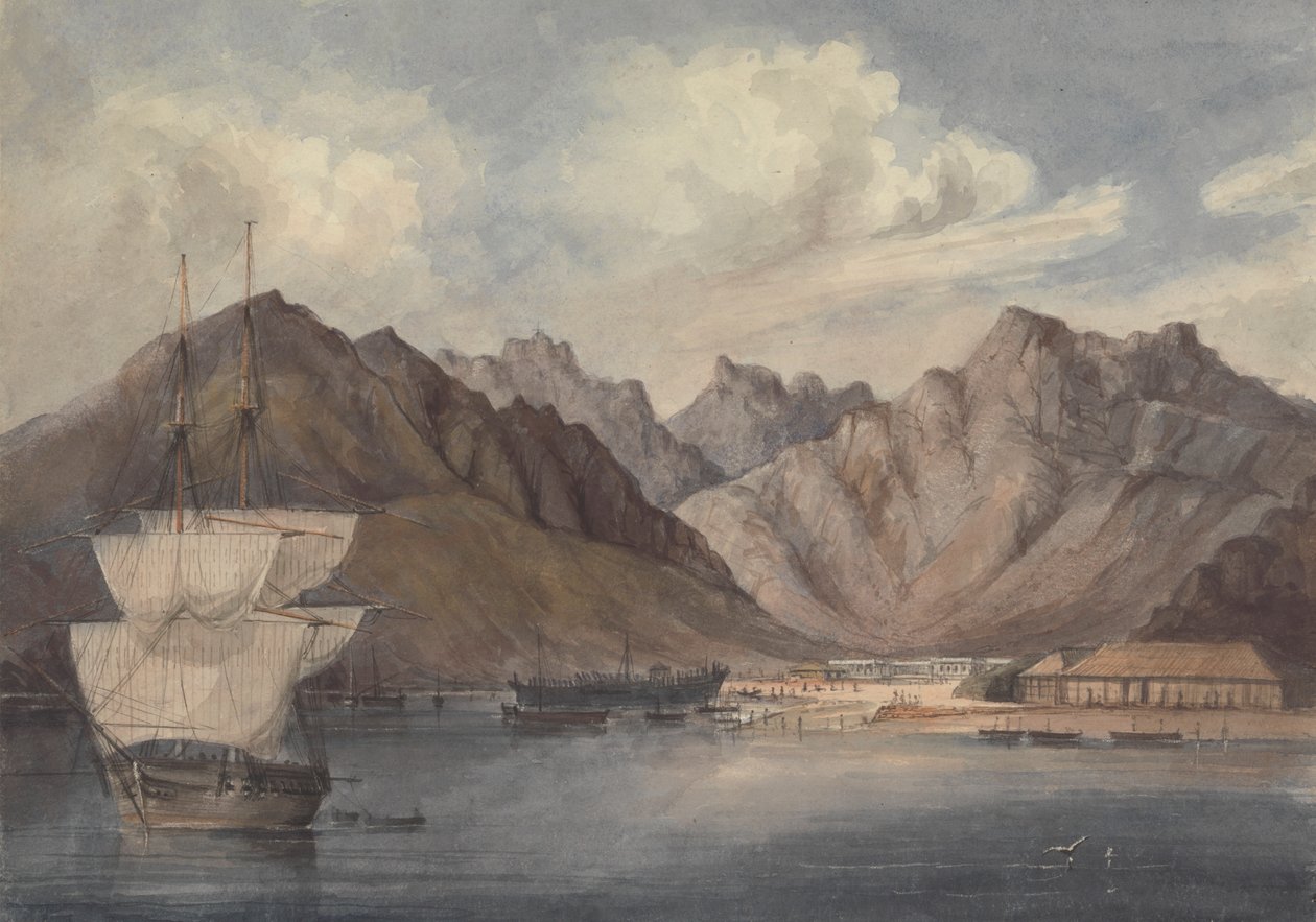 En Middelhavshavn (eller Aden?) af Charles Dyce